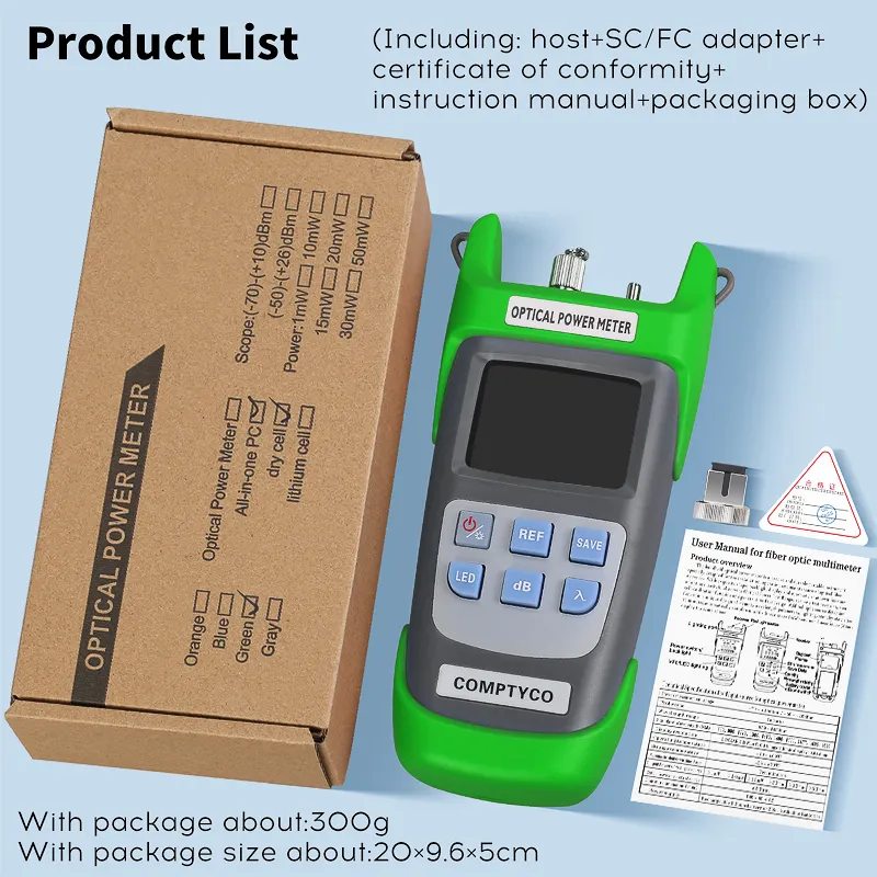 COMPTYCO High precision Fiber Optic Tester AUA-G710A/G510A OPM with LED 10 wavelength Fiber Optic Equipment Optical Power Meter