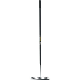 C/S GARDEN RAKE RUBBER GRIP ALUMINIUM SHAFT