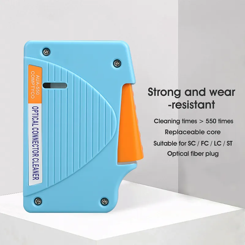 COMPTYCO Fiber Cleaning Tool Set 400x Fiber End Face Tester+APC Head Fiber Cleaning Pen Cleaning Box